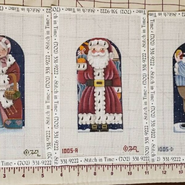 Toile à Broder Zweigart 18 Mono - Motif Mitaines De Noël, Peinte à La Main, Pour Needlepoint