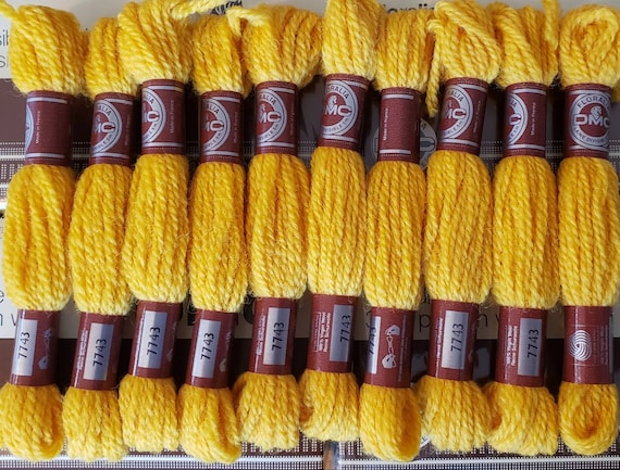 7743 Gold Color DMC Floralia 3 Ply Divisible Wool Laine 