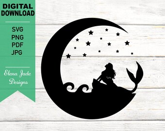 Free Free 222 Mermaid Moon Svg SVG PNG EPS DXF File