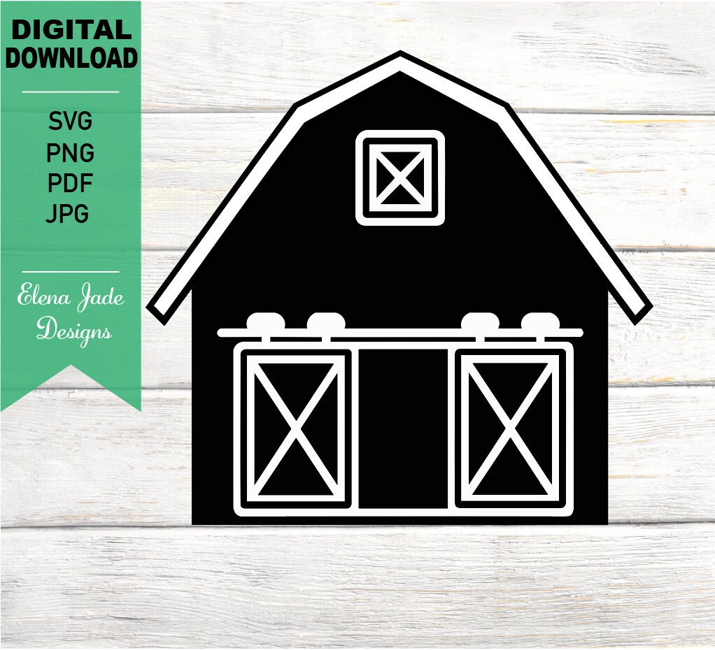 Barn Svg Barn House Clipart Silhouette Cut File Png Jpg Etsy