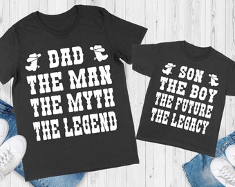 father and son matching dallas cowboys shirts