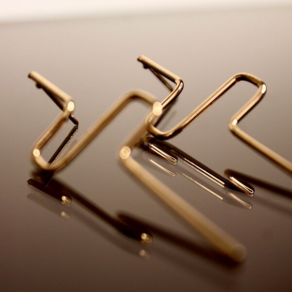 Asymmetrical gold, silver earring, Stairs earring,