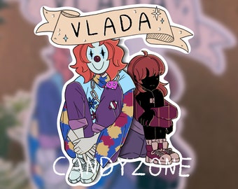 Adhesivo brillante Candyzone TT OC Vlada Clown Girl (alrededor de 3 x 2 pulg.)