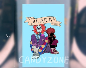 Candyzone TT OC Vlada Clown Girl - Impresión fotográfica brillante (4 x 6 pulgadas)