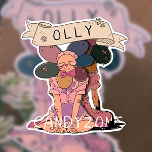 Candyzone TT OC Olly Flower Guy Glossy Sticker (about 3 x 2 in.)