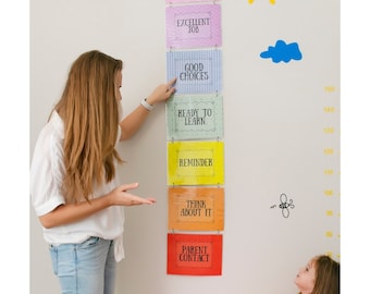 Full Sized Wall Hanging Behavior Clip Chart Classroom and Household Behavior Management Tool Behavior Chart for Kids