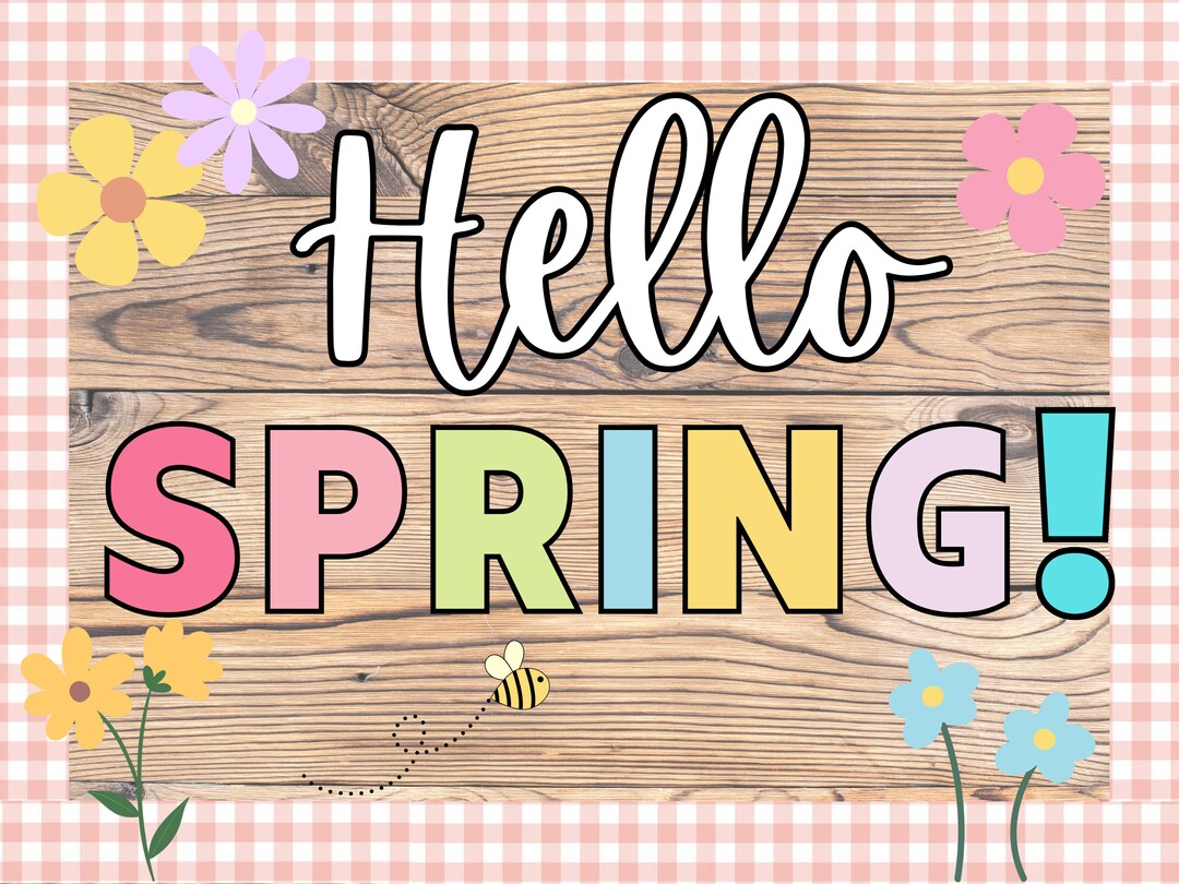 Spring Bulletin Board Set Spring Classroom Decorations Etsy