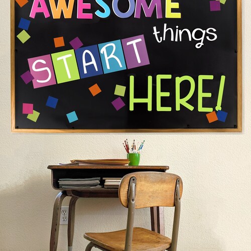 School Classroom Decoration Set Back to School Decor Bulletin Etsy