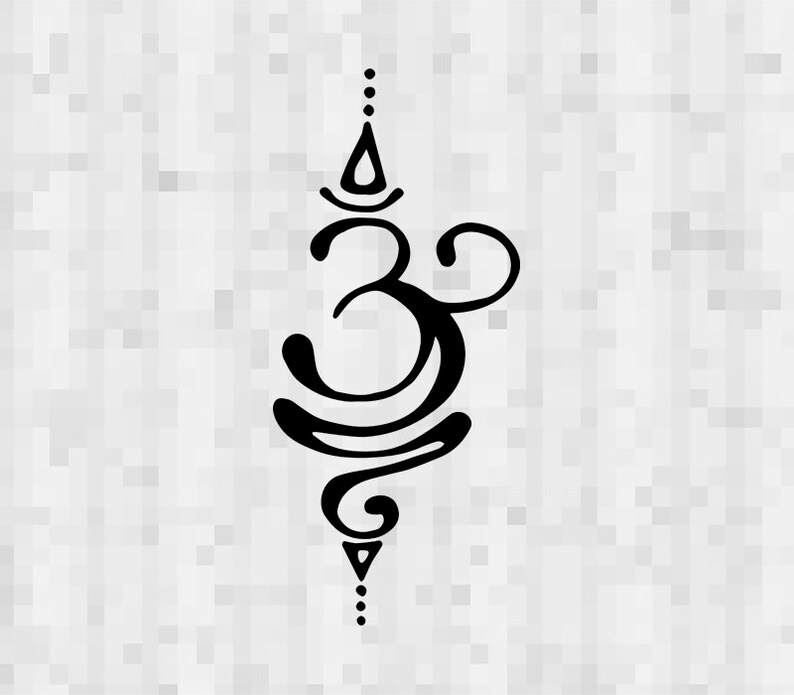 SVG Sanskrit Symbol Breathe Vector Layered Cut File Silhouette | Etsy
