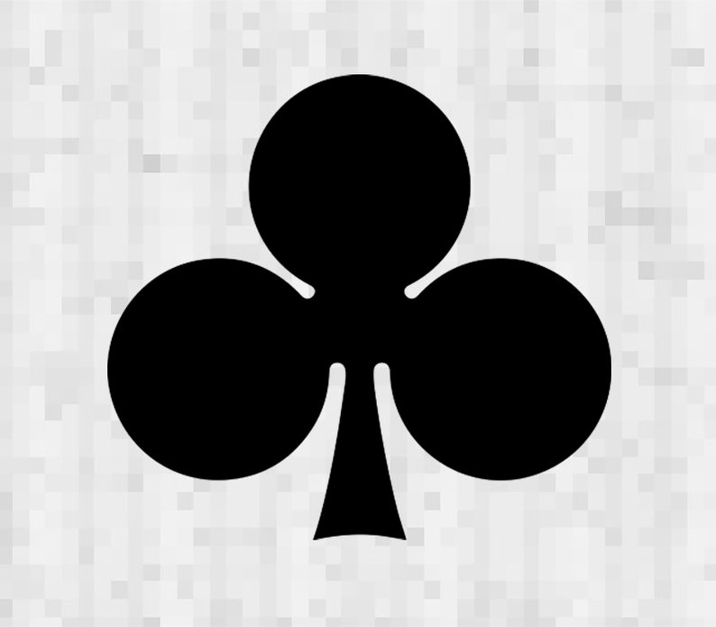 SVG Playing card symbols Clovers Clubs Vector Layered Cut File Etsy