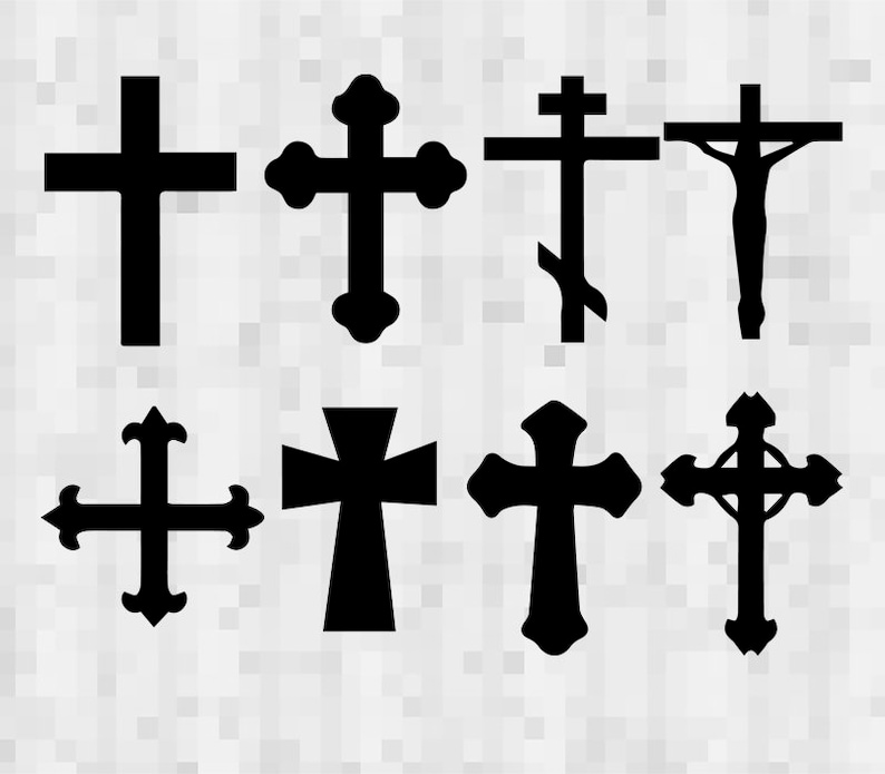 Download SVG Christian cross Vector Layered Cut File Silhouette ...