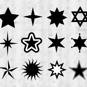 Svg Stern Symbol Vektor Geschichtet Geschnitten Datei Etsy