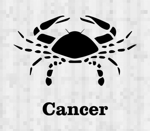 Svg Zodiac Sign Cancer Vector Layered Cut File Silhouette Etsy