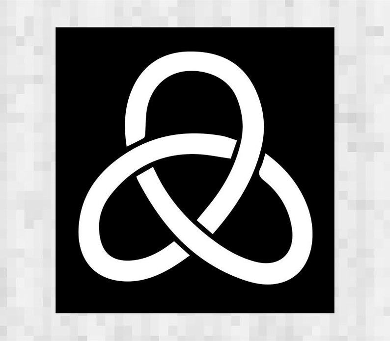 Download Clip Art Art Collectibles Svg Trefoil Knot Vector Layered Cut File Silhouette Cameo Cricut Design Template Stencil Vinyl Decal Tshirt Heat Transfer Iron On