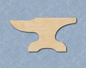 Wood Anvil Cutout, Wood Anvil Shape, Laser Cut Anvil, Craft Shape, Multiple Sizes, Unfinished, DIY