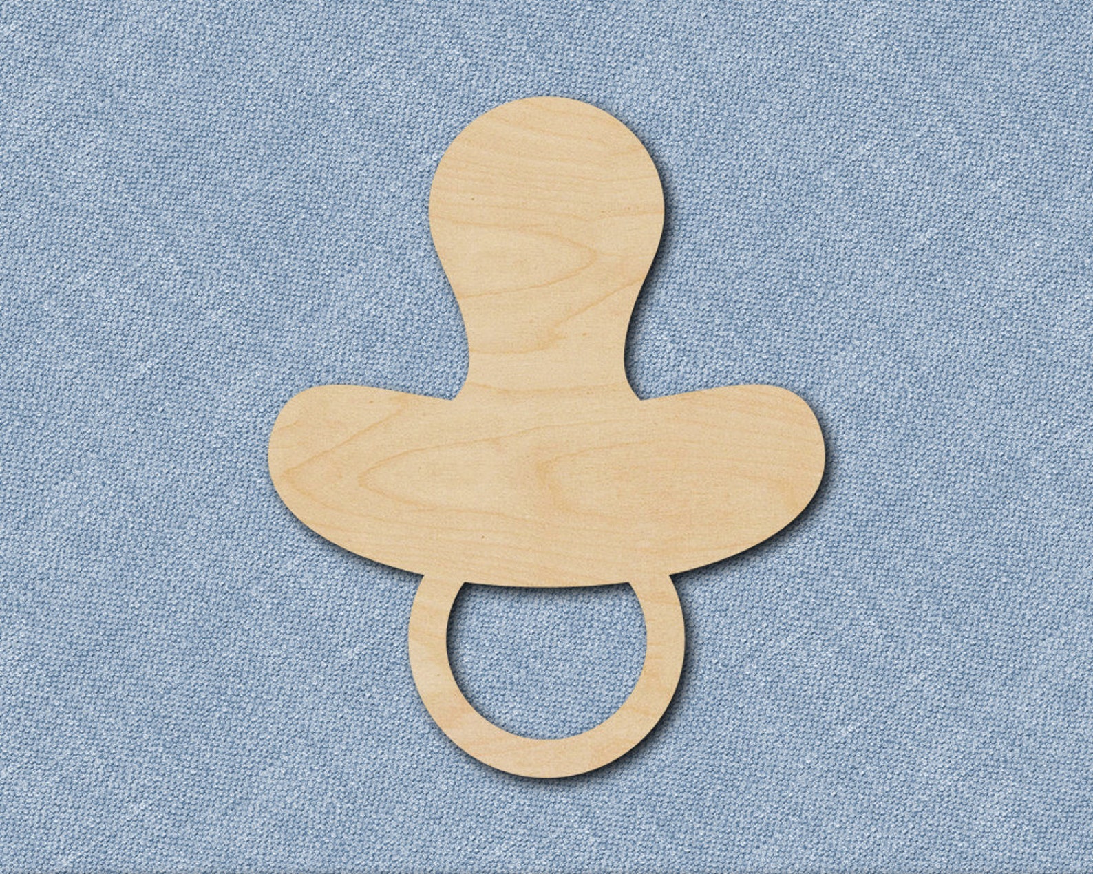 Wood Baby Pacifier Cutout Wood Baby Pacifier Shape Laser Cut Etsy