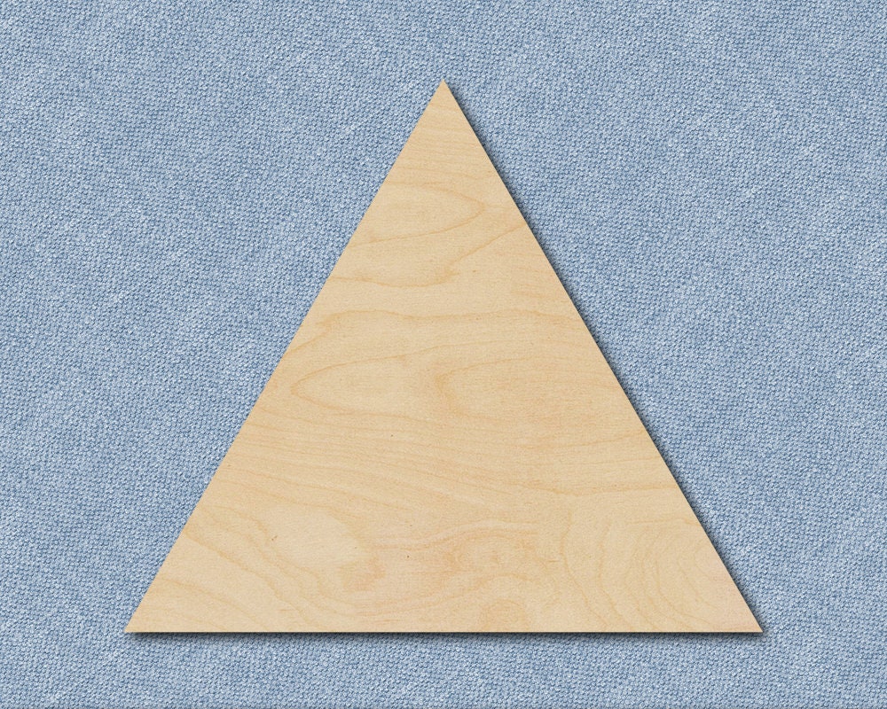 Wood Triangle Cutout Wood Triangle Shape Laser Cut Triangle Etsy