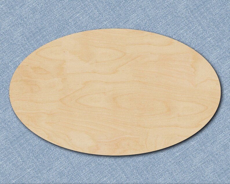 Wood Oval Cutout Wood Oval Shape Laser Cut Oval Craft Etsy