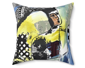 Throw Pillow, Abstract Design Sofa Accent Pillow
