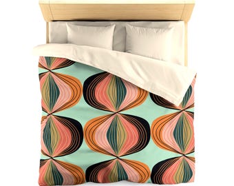 Funda nórdica de microfibra abstracta: ropa de cama bohemia moderna