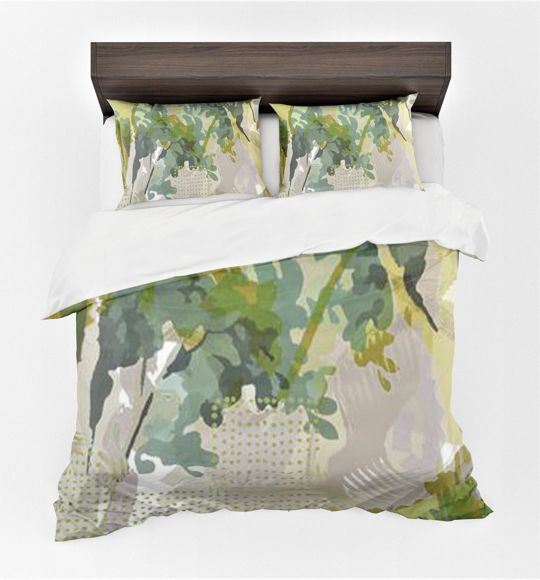 100 Percent Cotton Duvet Cover, King, Queen, Twin Floral Abstract Duvet