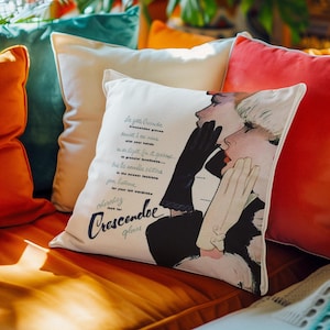 Fashion-Inspired Decorative Pillow, Chic Home Decor, Throw Pillow, Living Room Accent, Stylish Gift for Fashion Lovers