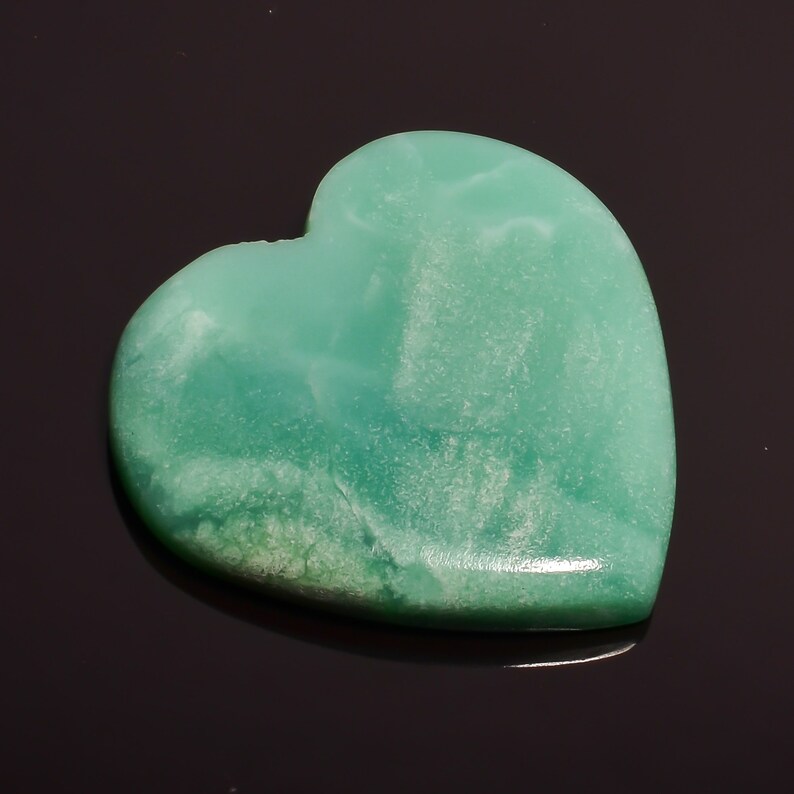 Quality 100/% Natural Bio Chrysoprase Heart Shape Cabochon Loose Gemstone 36 Ct Attractive AAA For Making Jewelry 29X30X5 mm PA-152