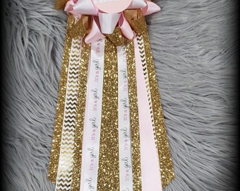 Custom Baby Shower Pins & Corsage, Mommy to be, Mom, baby shower. pink, girl, baby shower, baby announcement, gender reveal, shower favors
