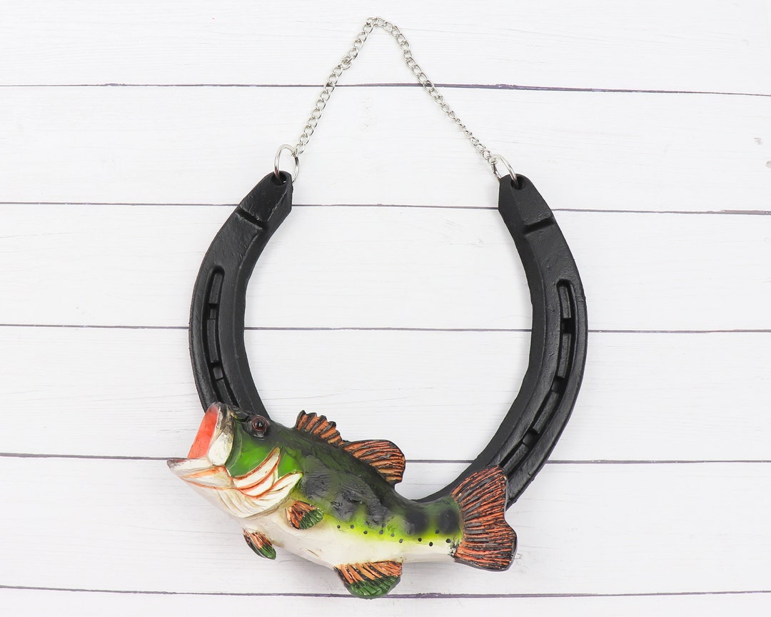 Bass Fish Decorated Horseshoe Etsy