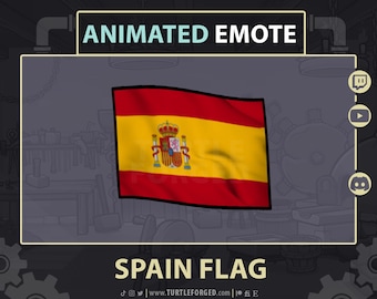 Animated Spain Flag Emote: Twitch, Discord, YouTube (GIF & Static Files)
