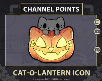 Cat-O-Lantern Kitty Twitch Channel Punkte Anstecker | Sofort Download & sofort einsatzbereit auf Twitch!