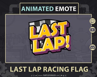 Animated Last Lap Racing Flag Emote: Twitch/Discord/YouTube (GIF)