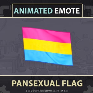 ANIMATED Pansexual Pride Flag Emote - Twitch Discord YouTube! // Pride Month Animated GIF | LGBTQ+ Gay Pan Pride Streamer Emoji Graphics