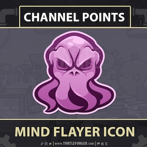 Pink Mind Flayer Twitch Channel Points Badge: Spooky Horror Icon (Digital Download)