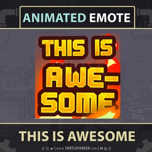 ANIMATED This Is Awesome Emote - Twitch Discord YouTube! // Fiery Celebratory Hype Emote | Animated Streamer Emoji GIF Graphics
