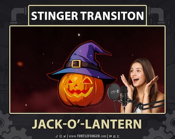 Jack O' Lantern Stream Stinger Transition | Cartoon Halloween Pumpkin Carving | Streamer Animated Twitch Stream Scene Stinger Transition