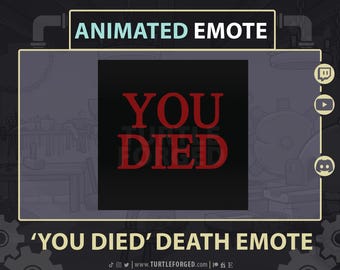 YOU DIED Animated Emote: Soulsborne Streamer Emoji (Digital Download)