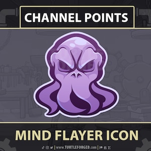 Purple Mind Flayer Twitch Channel Points: Spooky Horror Icon (Digital Download)