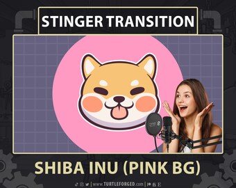 Chibi Shiba Inu Stream Stinger Transition (Pink) (Digital Download)