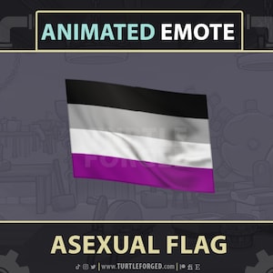 Animated Asexual Pride Flag Emote: Twitch, Discord, YouTube (GIF Digital Download)