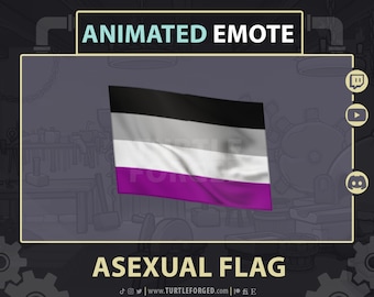 Animated Asexual Pride Flag Emote: Twitch, Discord, YouTube (GIF Digital Download)