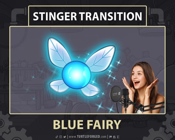 Blue Fairy Stream Stinger Transition: Animated Twitch Scene (Digital Download)