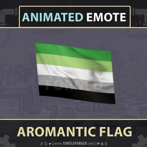 ANIMATED Aromantic Pride Flag Emote - Twitch Discord YouTube! // Pride Month Animated GIF | LGBTQ+ Aro Pride Streamer Emoji Graphics