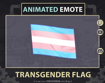 Animated Transgender Pride Flag Emote: Twitch, Discord, YouTube (GIF)