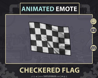 Animated Checkered Flag Emote: Racing Streamer Graphic (Digital Download)