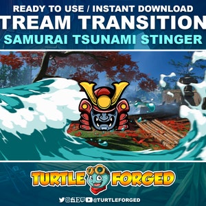 Samurai Stream Stinger Scene Transition (with Water / Wave effects!) | Instant download & ready for use! Easy Setup!