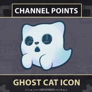 Ghost Cat Twitch Channel Points Badge | Instant download & ready for use on Twitch!