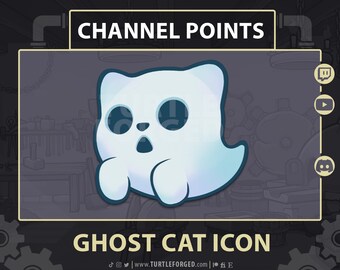 Ghost Cat Twitch Channel Punkte Anstecker | Sofort Download & sofort einsatzbereit auf Twitch!