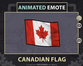 Animated Canadian Flag Emote: Twitch, Discord, YouTube (GIF & Static Files)