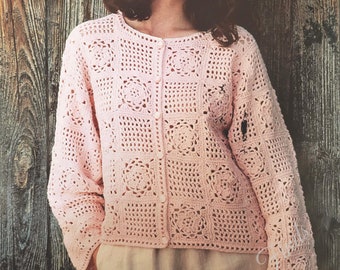 Crochet cardigan, sweater, jacket top for women pattern pdf